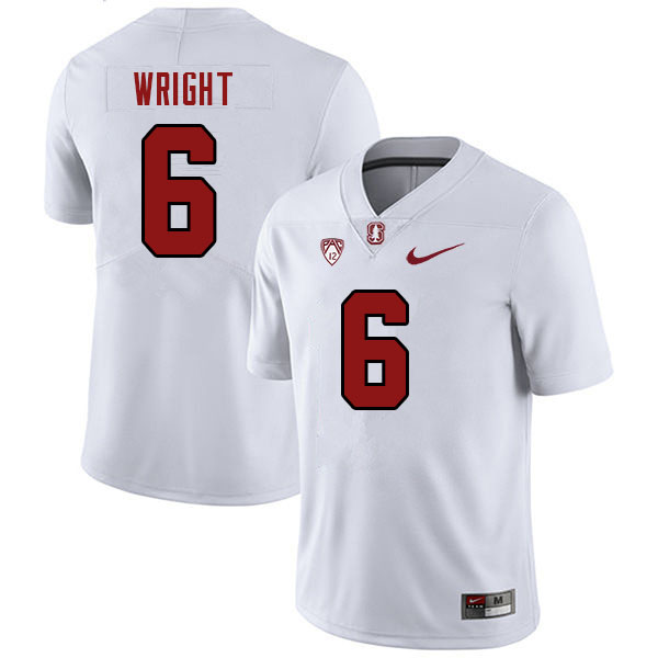 Men #6 Collin Wright Stanford Cardinal College Football Jerseys Stitched Sale-White - Click Image to Close